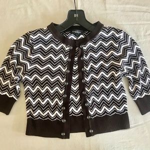 Bebe, Knitted Zig Zag Mini Cardigan